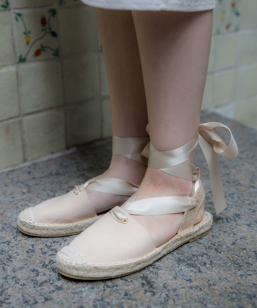 flower(フラワー)の「リボンジュートエスパドリーユ(サンダル・レディース・ネイビー/ブラウン/アイボリー・6/8/9/7/5)」の6枚目の写真