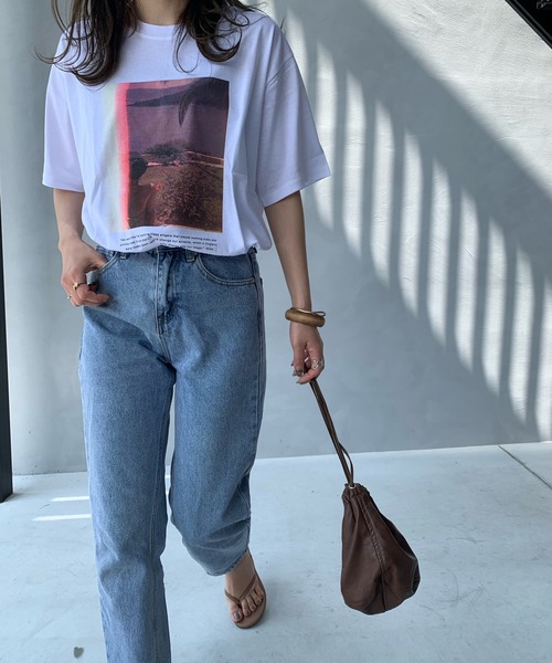 LE MORE（リモア）の「グラフィックフォトTEE（Tシャツ/カットソー・レディース・ホワイト/グレー・FREE）」の6枚目の写真