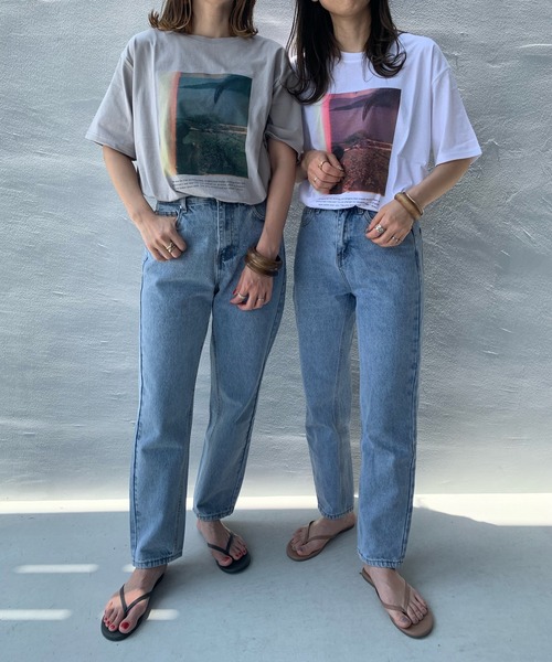 LE MORE（リモア）の「グラフィックフォトTEE（Tシャツ/カットソー・レディース・ホワイト/グレー・FREE）」の7枚目の写真