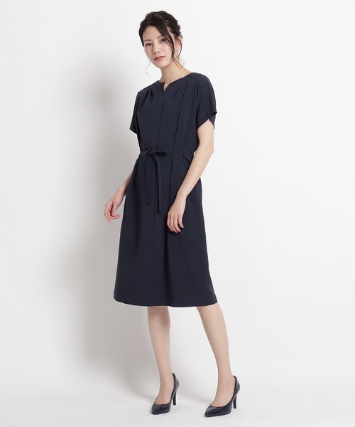 Sunauna スーナウーナ の 洗える チェック柄キーネックワンピース ワンピース Wear Sunauna スーナウーナ の 洗える チェック柄キーネックワンピース ワンピース Wear