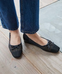 KOBE LETTUCE | フラットソールスクエアトゥメッシュパンプス　レディースシューズ(パンプス)