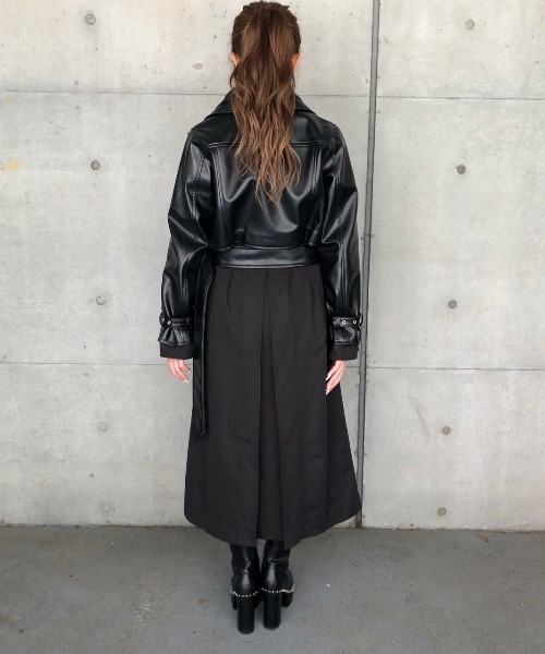 ENVYM(アンビー)の「レイヤーライクトレンチCT(トレンチコート・レディース・ブラック/ベージュ・FREE)」の19枚目の写真