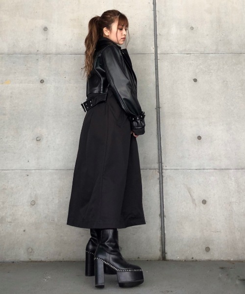 ENVYM(アンビー)の「レイヤーライクトレンチCT(トレンチコート・レディース・ブラック/ベージュ・FREE)」の17枚目の写真