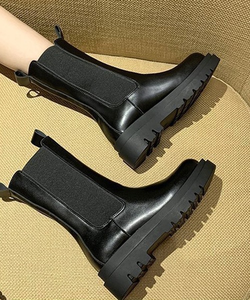 STYLEBLOCK（スタイルブロック）の「厚底サイドゴアロングブーツ（ブーツ・レディース・ブラック・39/35/37/40/36/38）」の6枚目の写真