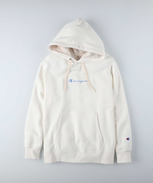 Champion（チャンピオン）の「【Champion】フードボアパーカー（パーカー・レディース・キナリ/グレー/ライトピンク・M/L）」の2枚目の写真