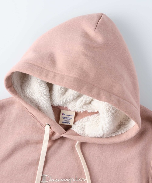Champion（チャンピオン）の「【Champion】フードボアパーカー（パーカー・レディース・キナリ/グレー/ライトピンク・M/L）」の7枚目の写真