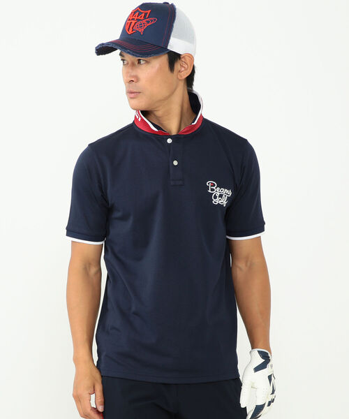 MEN＞BEAMS GOLF ORANGE LABEL / エリ裏 ジャカード ポロシャツ