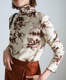 select MOCA | 2020 A/W タイダイ柄メローデザイントップス/ハイネックレイヤードカットソー(Tシャツ/カットソー)