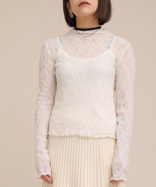 ap retro（アプレトロ）の「シアータートルレースカットソー【ZOZO限定アイテム】（Tシャツ/カットソー・レディース・ホワイト/ブラック/アイボリー・FREE）」の11枚目の写真