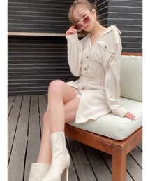 RESEXXY（リゼクシー）の「コーデュロイテーラーショートコンビネゾン（つなぎ/オールインワン・レディース）」