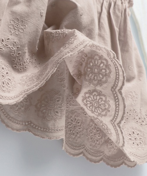 BRANSHES（ブランシェス）の「【ペア】レース重ね着風長袖Tシャツ（Tシャツ/カットソー・キッズ・ベージュ/パープル・100cm/90cm/130cm/140cm/150cm/110cm/120cm）」の16枚目の写真