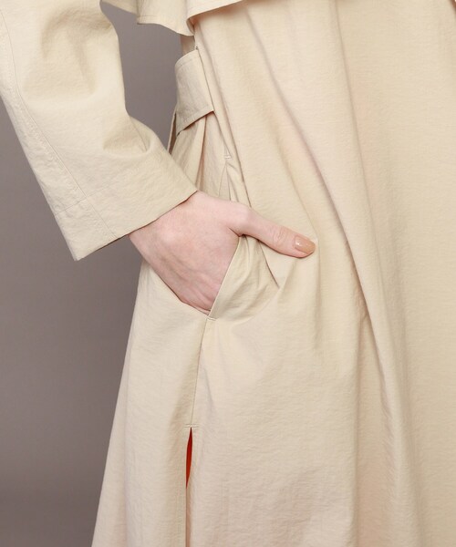 DRESSTERIOR（ドレステリア）の「◆【web Domani/mi-mollet掲載】タイプライターコート（ノーカラーコート・レディース・ブラック/サックスブルー/ライトベージュ・38）」の5枚目の写真