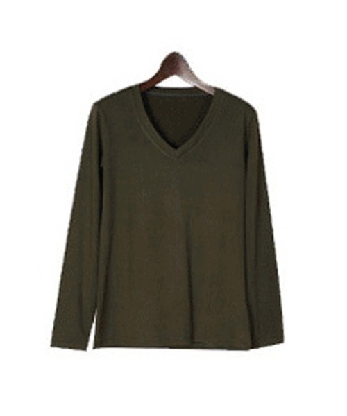 裏起毛トップスvネック長袖ヒートインナー Tシャツ カットソー Lace Ladies レースレディース のファッション通販 Zozotown