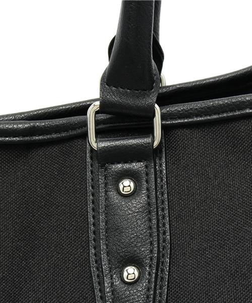 VENCEEXCHANGE（ヴァンスエクスチェンジ）の「キャンパストートBAG（トートバッグ・メンズ・ブラック/グリーン・FREE）」の9枚目の写真