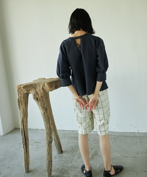 VACANCY（ヴァカンシー）の「ウィンドペンチェックハーフパンツ（その他パンツ・レディース・ホワイト/ベージュ・FREE）」の11枚目の写真