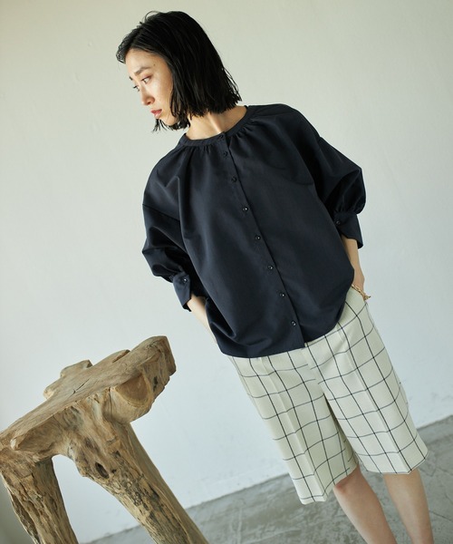 VACANCY（ヴァカンシー）の「ウィンドペンチェックハーフパンツ（その他パンツ・レディース・ホワイト/ベージュ・FREE）」の8枚目の写真