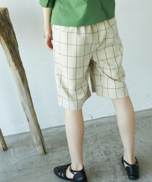 VACANCY（ヴァカンシー）の「ウィンドペンチェックハーフパンツ（その他パンツ・レディース・ホワイト/ベージュ・FREE）」の13枚目の写真
