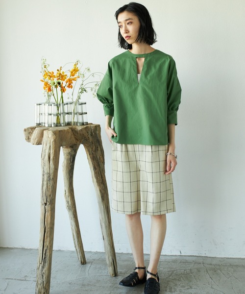 VACANCY（ヴァカンシー）の「ウィンドペンチェックハーフパンツ（その他パンツ・レディース・ホワイト/ベージュ・FREE）」の19枚目の写真