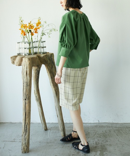 VACANCY（ヴァカンシー）の「ウィンドペンチェックハーフパンツ（その他パンツ・レディース・ホワイト/ベージュ・FREE）」の20枚目の写真