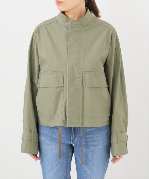 SLOBE citron.（スローブシトロン）の「SLOBE citron.ミリタリークロップドブルゾン【手洗い可能】◆（ブルゾン・レディース・カーキ・FREE）」の15枚目の写真