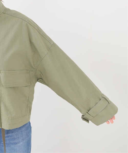 SLOBE citron.（スローブシトロン）の「SLOBE citron.ミリタリークロップドブルゾン【手洗い可能】◆（ブルゾン・レディース・カーキ・FREE）」の12枚目の写真