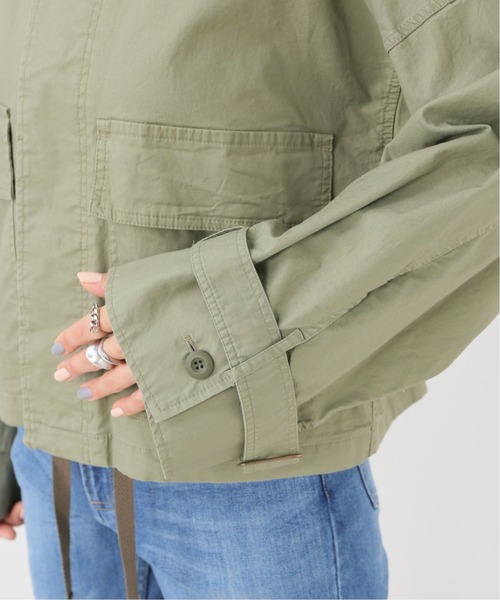 SLOBE citron.（スローブシトロン）の「SLOBE citron.ミリタリークロップドブルゾン【手洗い可能】◆（ブルゾン・レディース・カーキ・FREE）」の6枚目の写真