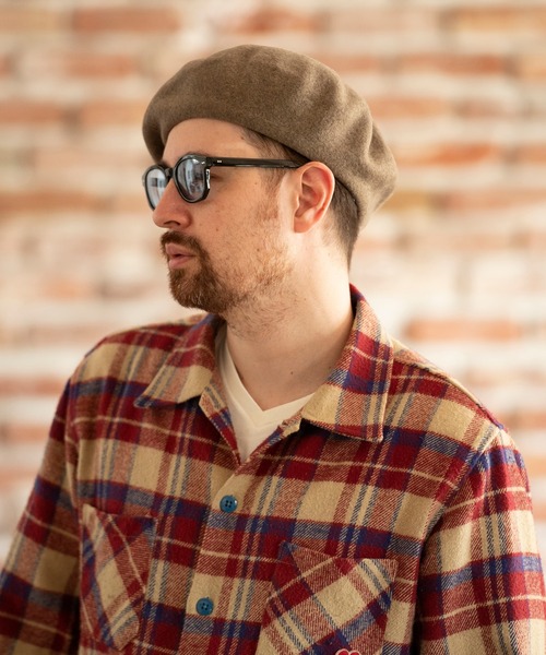 Mighty Shine（マイティシャイン）の「Mighty Shine / ペインターバスクベレー / PAINTER BASQUE BERET（ハンチング/ベレー帽・メンズ・ホワイト/チャコールグレー/ブラック/ネイビー/オレンジ/モカ・FREE）」の5枚目の写真