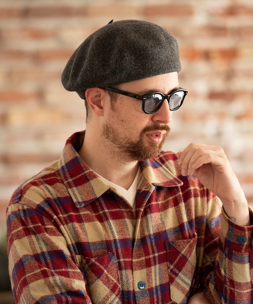 Mighty Shine（マイティシャイン）の「Mighty Shine / ペインターバスクベレー / PAINTER BASQUE BERET（ハンチング/ベレー帽・メンズ・ホワイト/チャコールグレー/ブラック/ネイビー/オレンジ/モカ・FREE）」の12枚目の写真