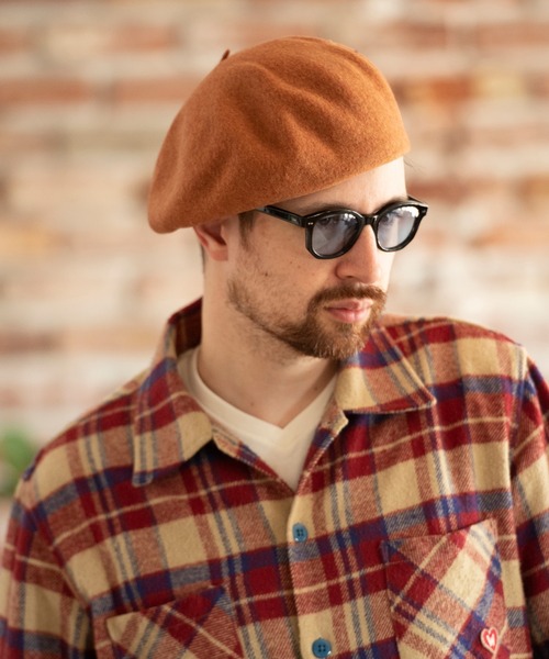 Mighty Shine（マイティシャイン）の「Mighty Shine / ペインターバスクベレー / PAINTER BASQUE BERET（ハンチング/ベレー帽・メンズ・ホワイト/チャコールグレー/ブラック/ネイビー/オレンジ/モカ・FREE）」の13枚目の写真