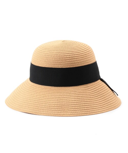 AG by aquagirl（エージーバイアクアガール）の「◆ウォッシャブルリボンキャペリン（ハット・レディース・ベージュ/オフホワイト・00）」の2枚目の写真