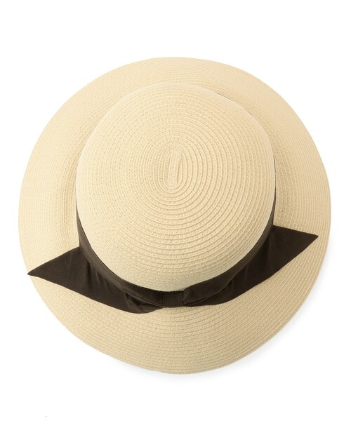 AG by aquagirl（エージーバイアクアガール）の「◆ウォッシャブルリボンキャペリン（ハット・レディース・ベージュ/オフホワイト・00）」の9枚目の写真