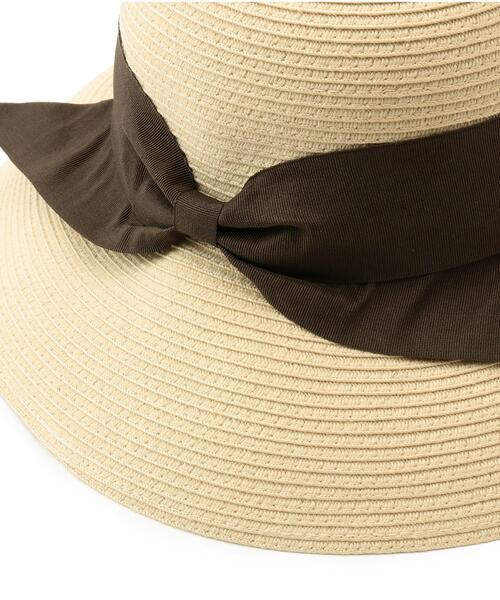 AG by aquagirl（エージーバイアクアガール）の「◆ウォッシャブルリボンキャペリン（ハット・レディース・ベージュ/オフホワイト・00）」の7枚目の写真