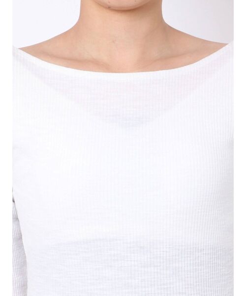 EMODA(エモダ)の「バックオープンミニマルTシャツ(Tシャツ/カットソー・レディース・ホワイト/ブラック/グリーン/オレンジ・FREE)」の17枚目の写真