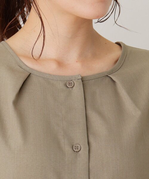 SHOO・LA・RUE（シューラルー）の「◆リネンライク脇リボンワンピース（ワンピース・レディース・オリーブ/レモンイエロー/ダークネイビー・02/03/04）」の6枚目の写真