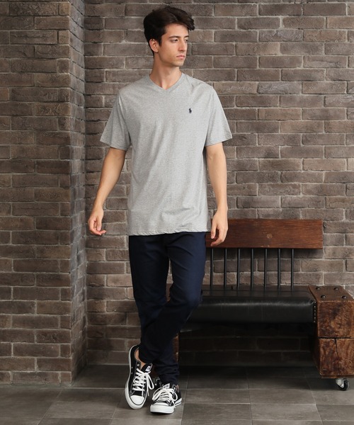 POLO RALPH LAUREN（ポロ ラルフ ローレン）の「【POLO RALPH LAUREN/ポロ ラルフローレン】ポニー刺繍 Vネック半袖Tシャツ（ボーイズライン）（Tシャツ/カットソー・メンズ・ホワイト/ブラック/ネイビー/グレー・L/XL）」の13枚目の写真