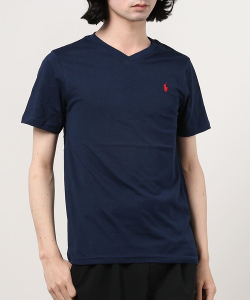 POLO RALPH LAUREN（ポロ ラルフ ローレン）の「【POLO RALPH LAUREN/ポロ ラルフローレン】ポニー刺繍 Vネック半袖Tシャツ（ボーイズライン）（Tシャツ/カットソー・メンズ・ホワイト/ブラック/ネイビー/グレー・L/XL）」の7枚目の写真