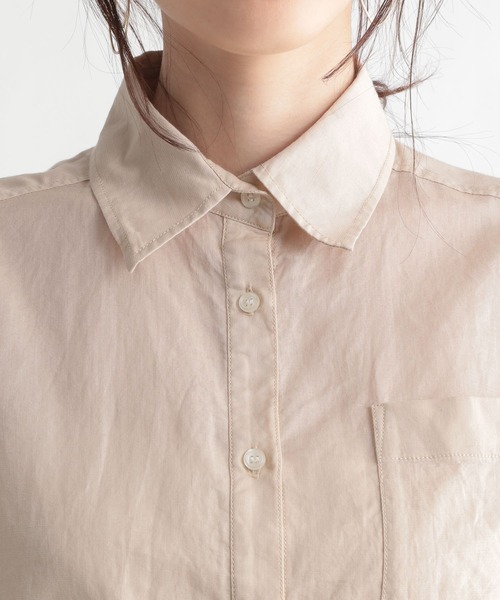 Andemiu（アンデミュウ）の「オーバーリネンシャツ951768（シャツ/ブラウス・レディース・イエロー/アイボリー・FREE）」の20枚目の写真