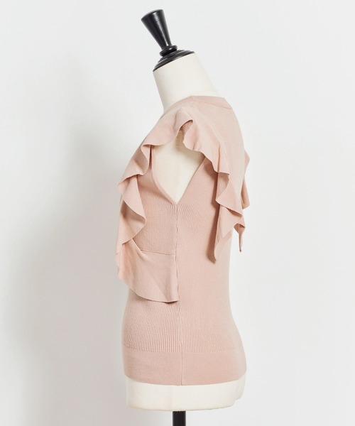 NOELA（ノエラ）の「フリルリブニット（ニット/セーター・レディース・ベージュ/オフホワイト/オレンジ・FREE）」の18枚目の写真