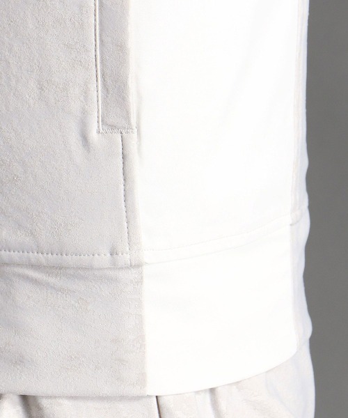 MONSIEUR NICOLE(ムッシュニコル)の「ジャカードジャージショートスリーブフーディー(パーカー・メンズ・ライトグレー/ブルー・MEDIUM/LARGE)」の12枚目の写真