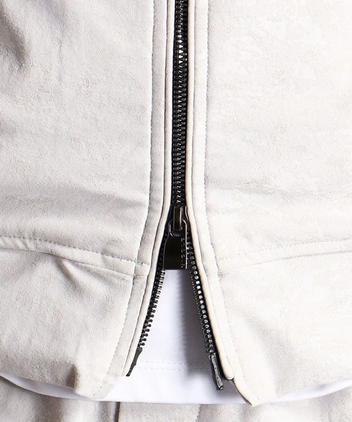 MONSIEUR NICOLE(ムッシュニコル)の「ジャカードジャージショートスリーブフーディー(パーカー・メンズ・ライトグレー/ブルー・MEDIUM/LARGE)」の13枚目の写真