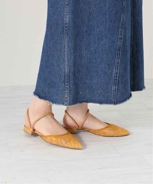 ポインテッド2WAYストラップチュールミュール