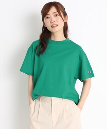 Champion スリットラバーロゴTシャツ