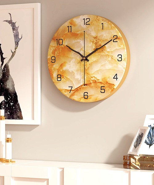 FL import collection（エフエルインポートコレクション）の「【壁掛け】マーブルプリントクロック（掛け時計・レディース・ブラック系その他3/ベージュ系その他2/ベージュ系その他3/ブラック系その他2/グリーン/オレンジ/レッド・FREE）」の7枚目の写真