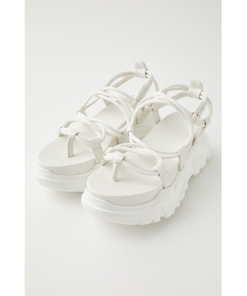 moussy ホワイトサンダル MOUSSY（マウジー）の「STRING DESIGN CHUNKY サンダル
