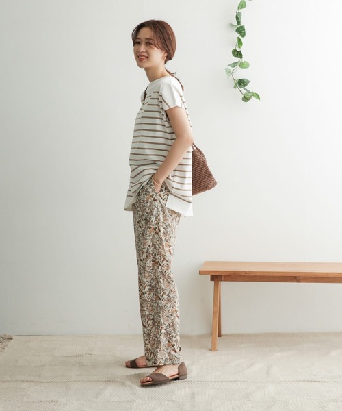 URBAN RESEARCH DOORS（アーバンリサーチドアーズ）の「パネルボーダーフレンチプルオーバー（Tシャツ/カットソー・レディース・ベージュ/ブラック/ロイヤルブルー/オレンジ・ONE）」の18枚目の写真