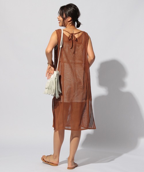 BAYFLOW（ベイフロー）の「2WAYメッシュワンピース（ワンピース・レディース・ブラウン/ブラック/アイボリー・FREE）」の16枚目の写真