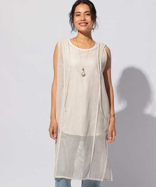 BAYFLOW（ベイフロー）の「2WAYメッシュワンピース（ワンピース・レディース・ブラウン/ブラック/アイボリー・FREE）」の10枚目の写真