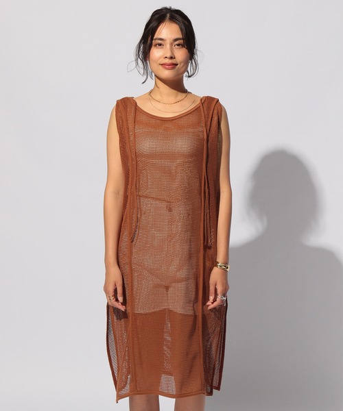 BAYFLOW（ベイフロー）の「2WAYメッシュワンピース（ワンピース・レディース・ブラウン/ブラック/アイボリー・FREE）」の11枚目の写真