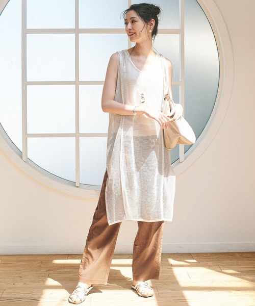 BAYFLOW（ベイフロー）の「2WAYメッシュワンピース（ワンピース・レディース・ブラウン/ブラック/アイボリー・FREE）」の15枚目の写真