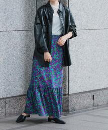 green label relaxing | <MY FAVORITE PROJECT>フラワー スリム ティアード スカート(スカート)